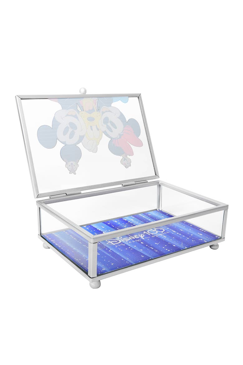 Cute Celebration Glass Jewelry Box, Alternate, color, Silver, clear
