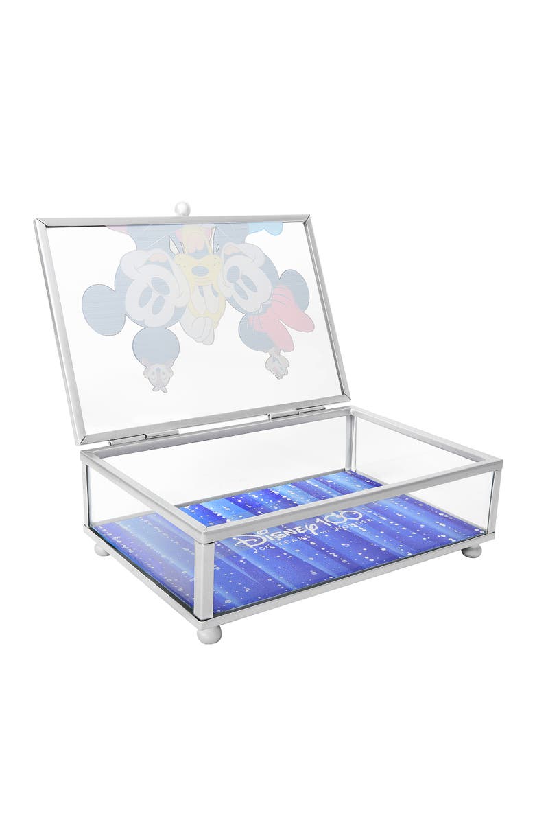 Disney Cute Celebration Glass Jewelry Box, Alternate, color, Silver, Clear