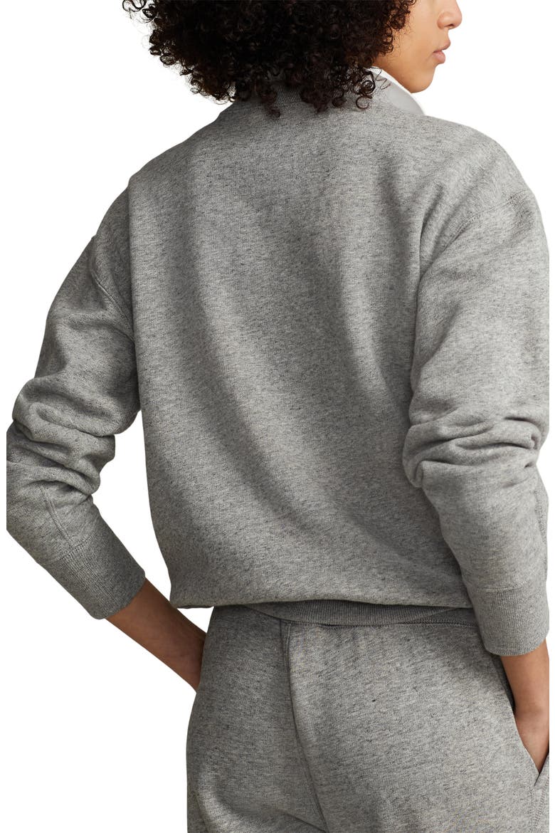 Logo Embroidery Cotton Blend Sweatshirt, Alternate, color, DARK VINTAGE HEATHER