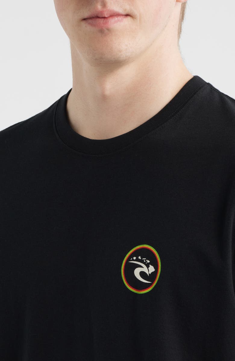 Rip Curl Hawaii Ring Cotton Graphic T-Shirt, Alternate, color, Black