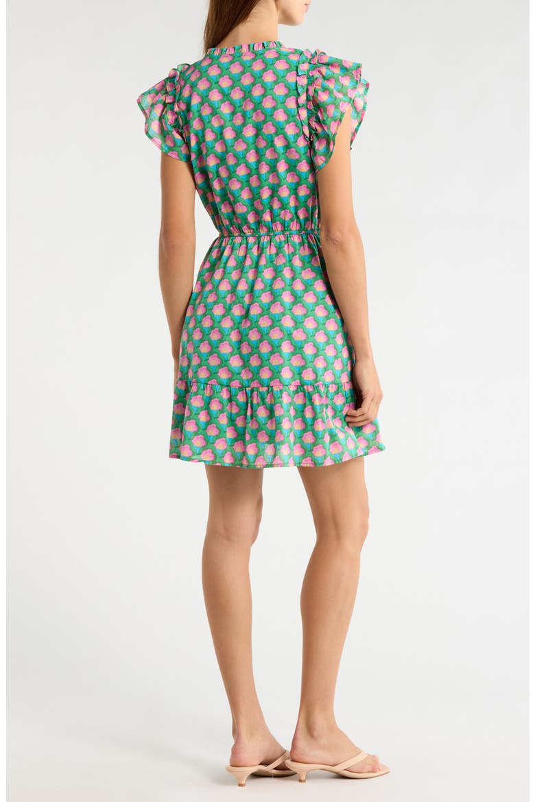 Veran Floral Minidress, Alternate, color, GRN-PINK-MUL