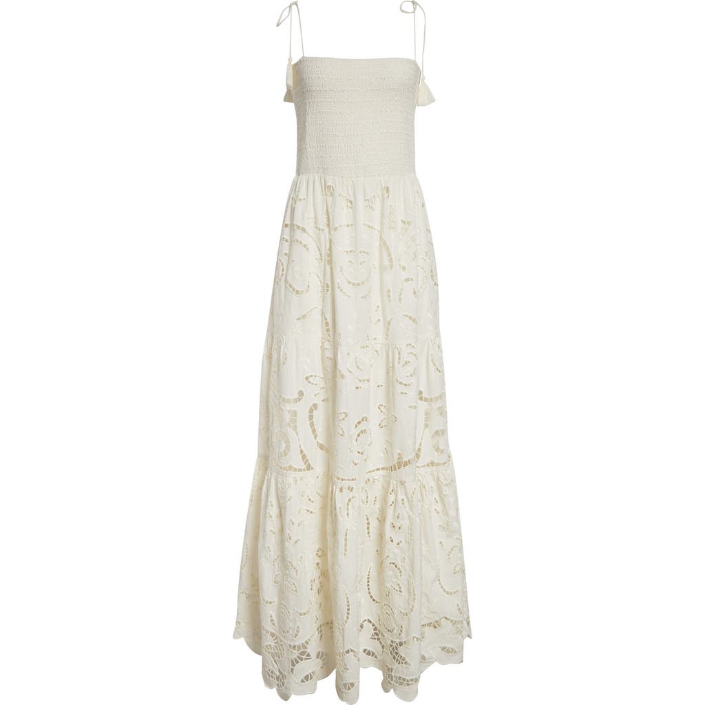 Alice And Olivia Marna Tiered Eyelet Maxi Dress