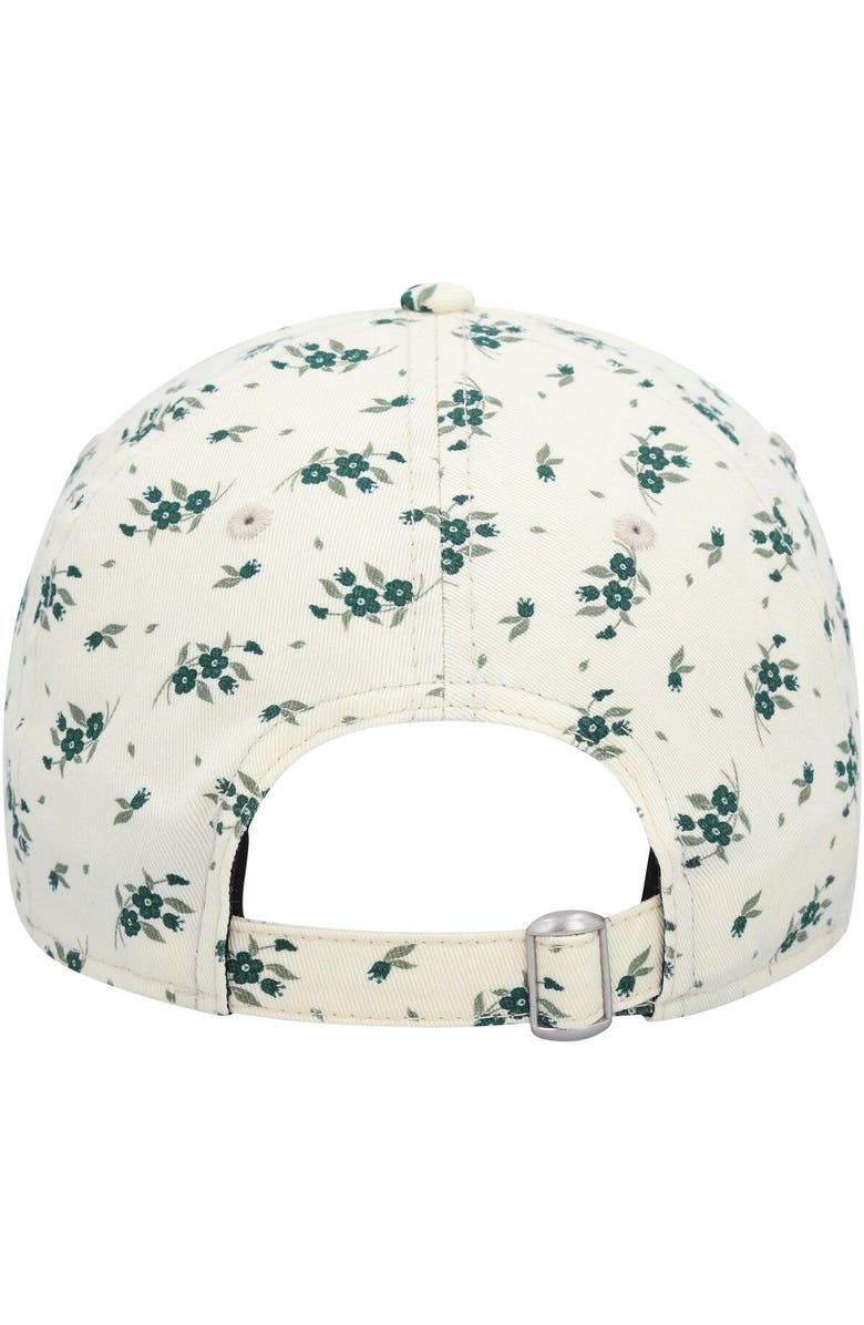New Era Women's New Era Cream Athletics Chrome Bloom 9TWENTY Adjustable Hat, Alternate, color, 