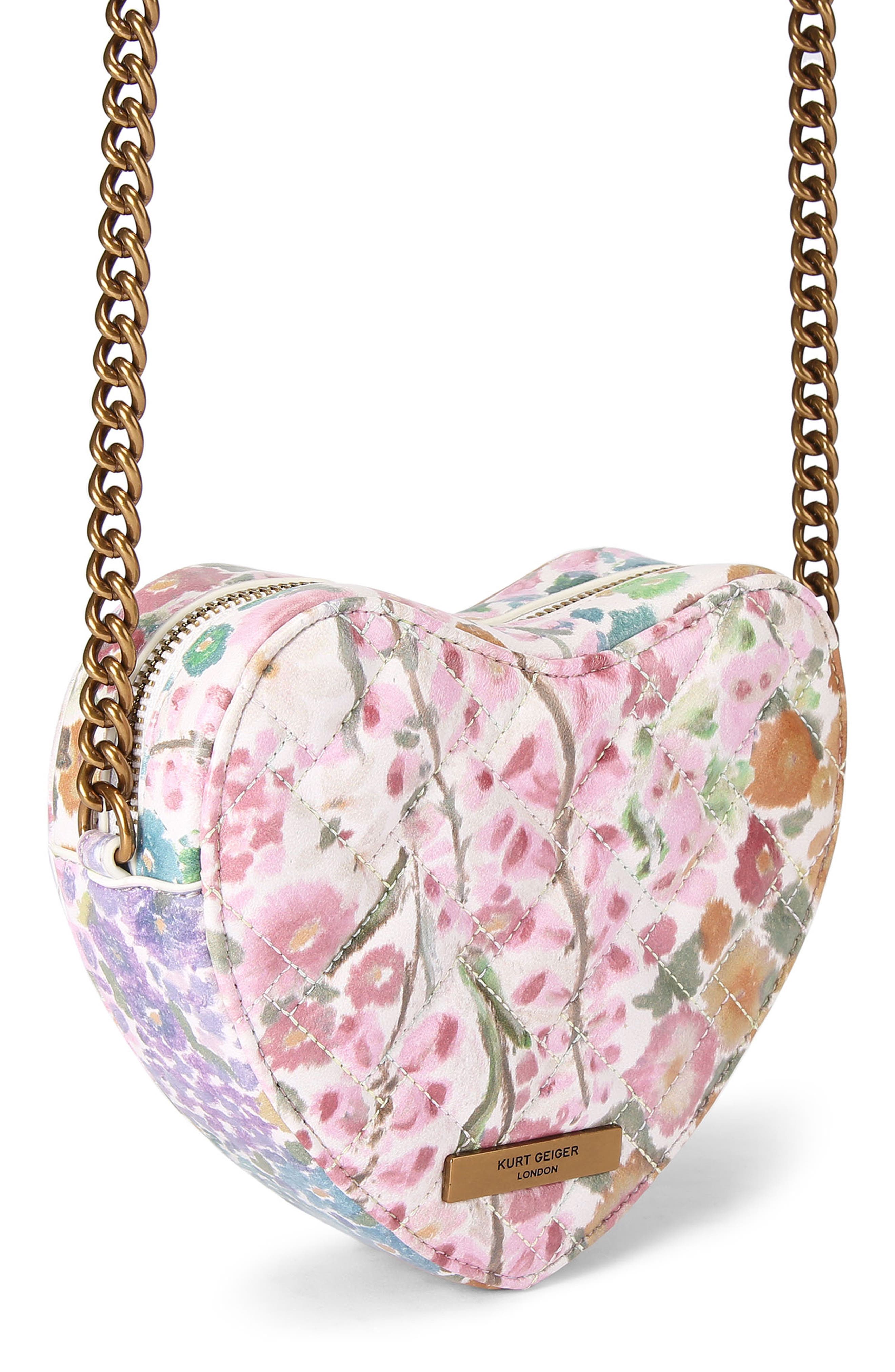 Kurt Geiger London Kensington Heart Crossbody Bag, Alternate, color, Floral Multi