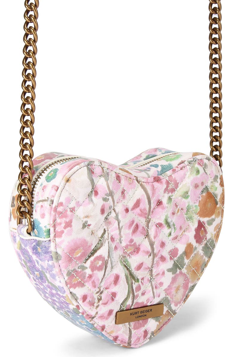 Kurt Geiger London Kensington Heart Crossbody Bag, Alternate, color, Floral Multi