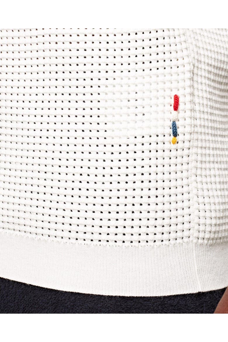 Roddy Tailored Fit Open Mesh Stitch Polo Shirt, Alternate, color, White