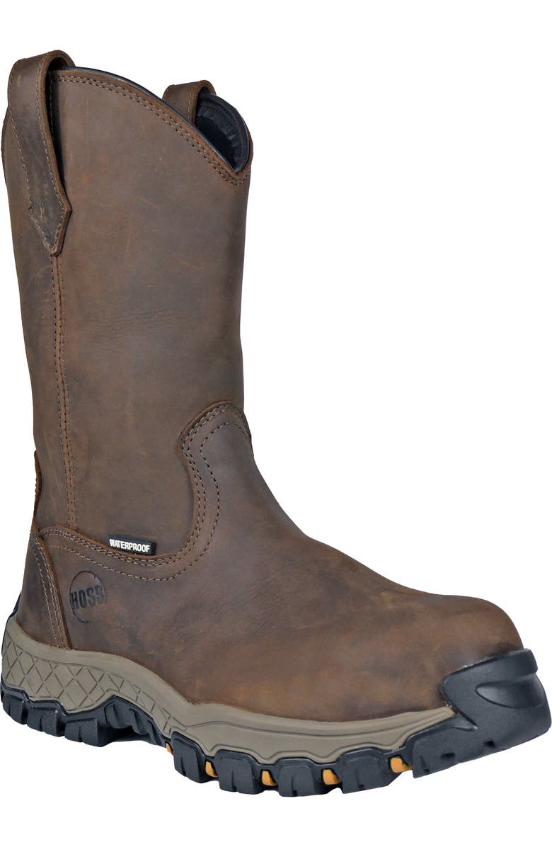 Hoss Boot Company HOSS Recon 11 Inch Composite Toe Wellington Work Boot, Main, color, Brown