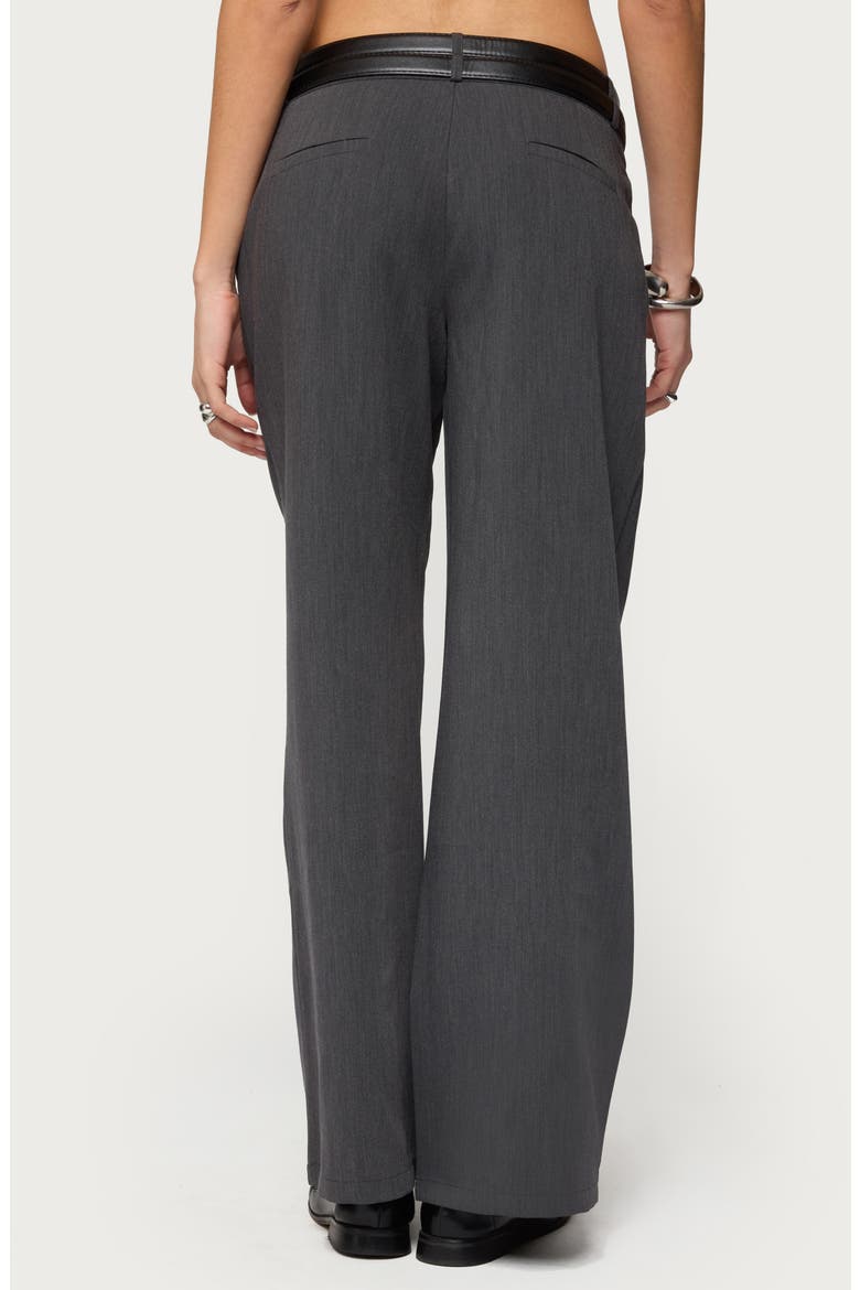 Andy Double Belt Low Rise Straight Leg Pants, Alternate, color, GRAY-MELANGE