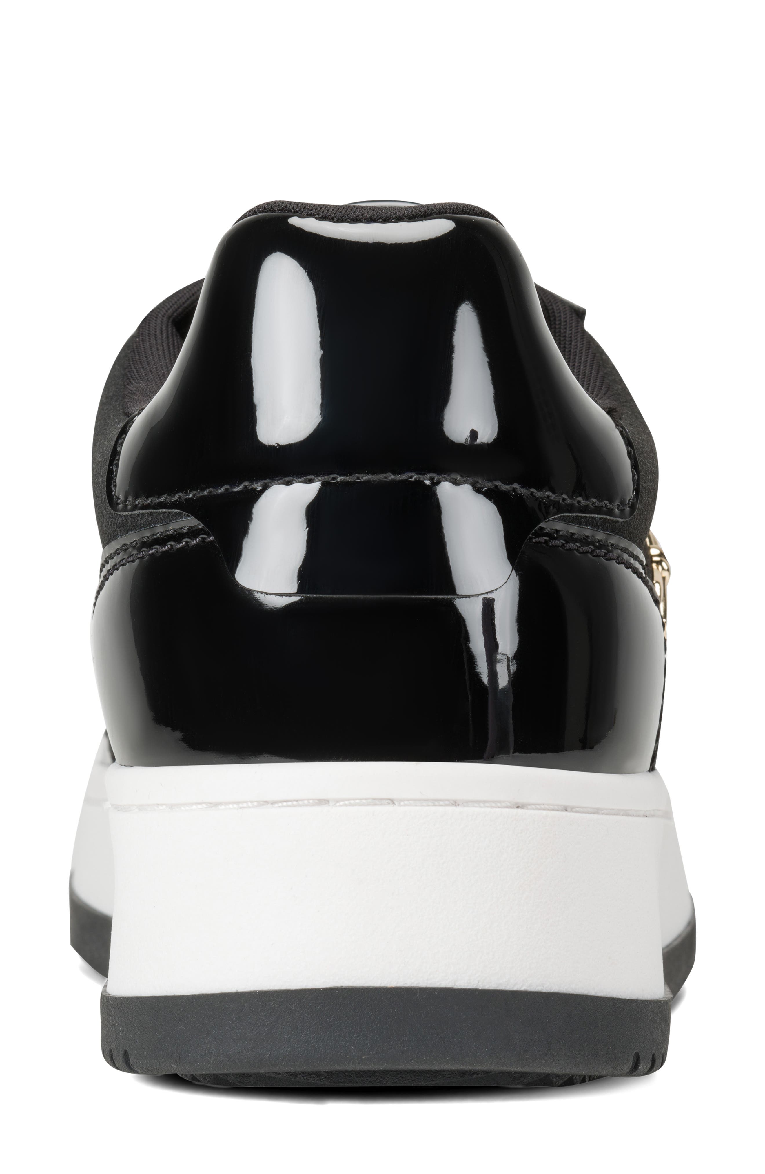 Channing Embellished Lace-Up Platform Sneaker, Alternate, color, BLACK