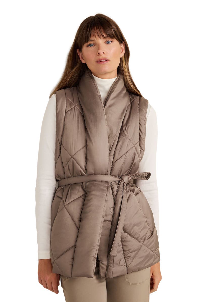 Haven Well Within Shiny Quilted Puffer Vest, Main, color, Nightengale