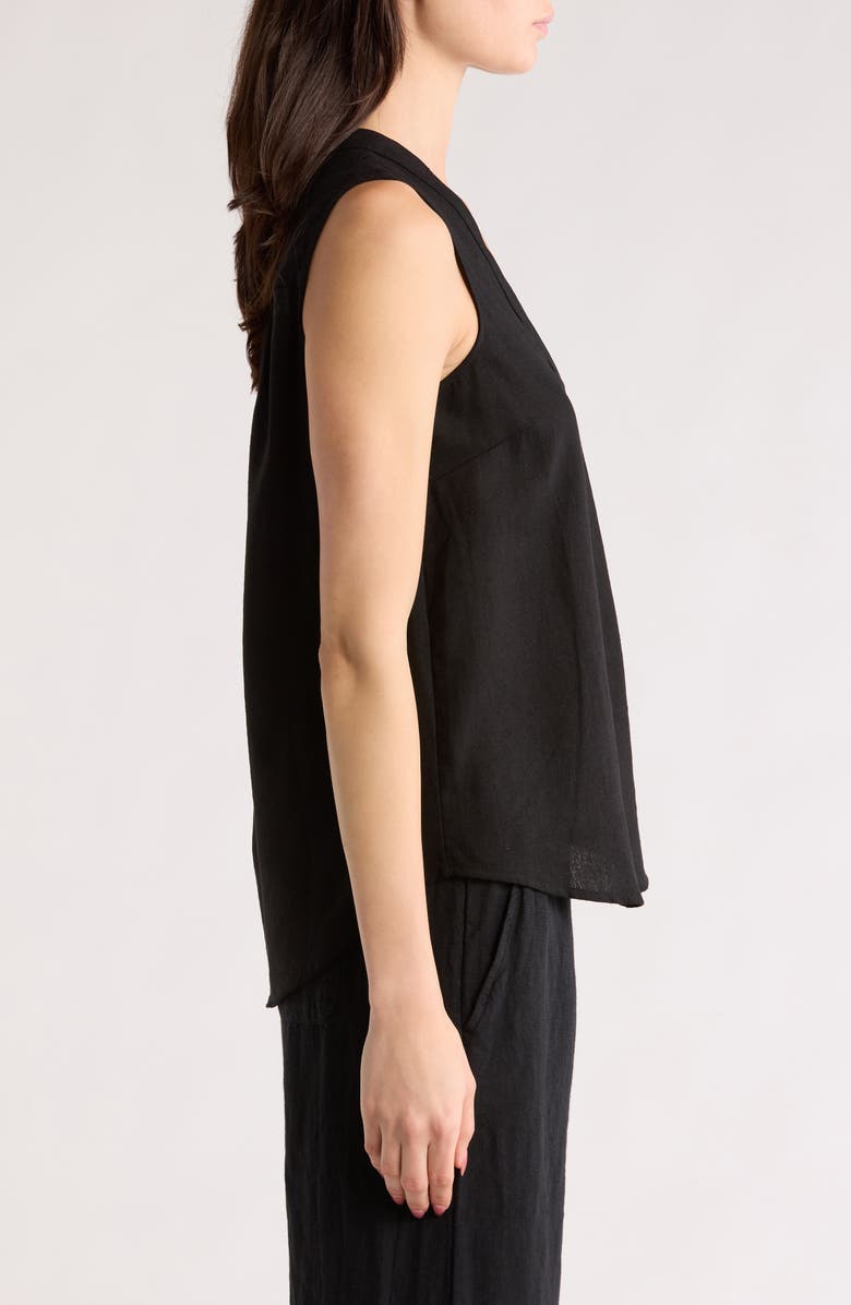 Vince Camuto V-Neck Tank Top, Alternate, color, Rich Black