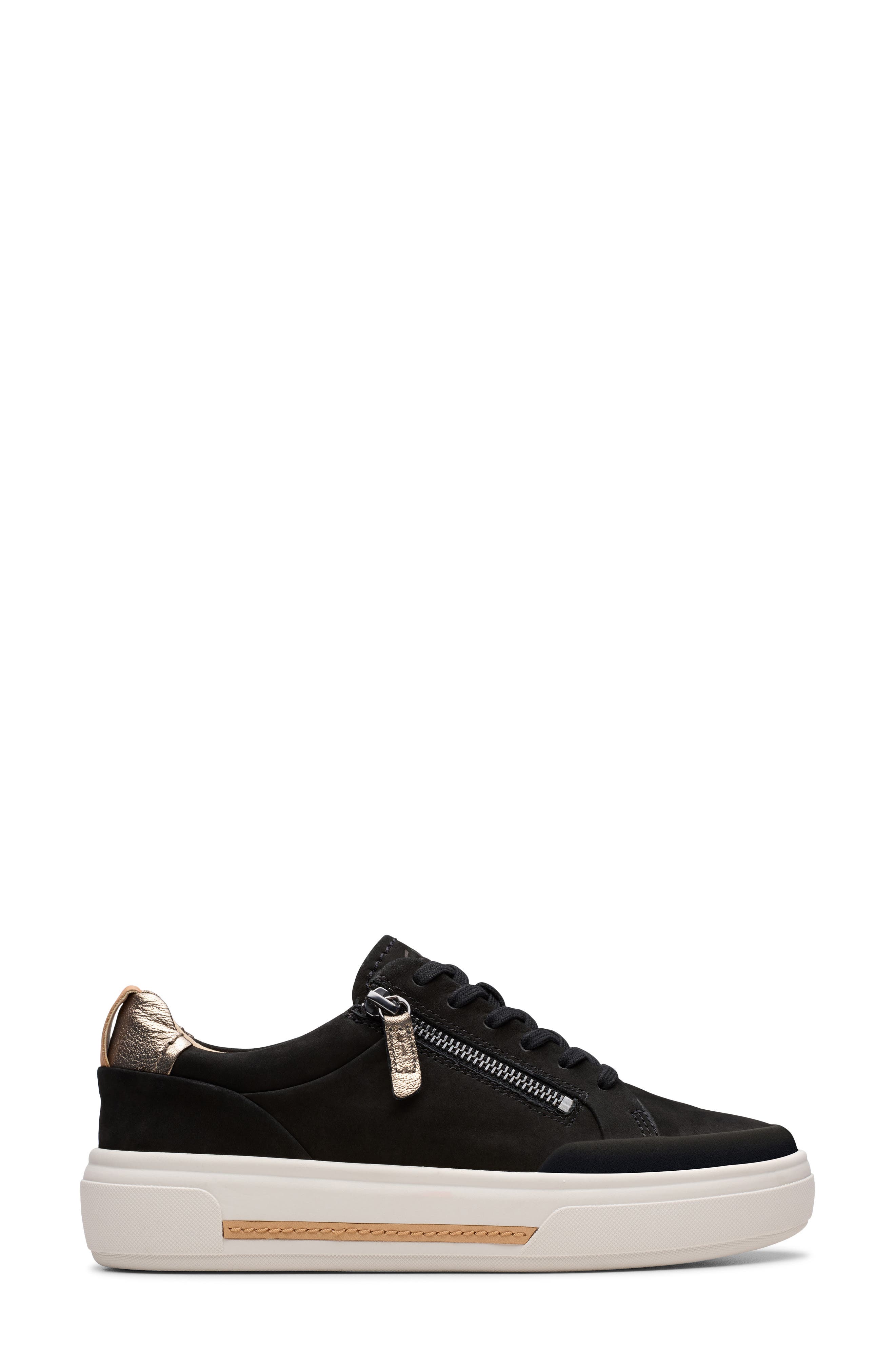 Clarks<sup>®</sup> Hollyhock Zip Platform Sneaker, Alternate, color, 