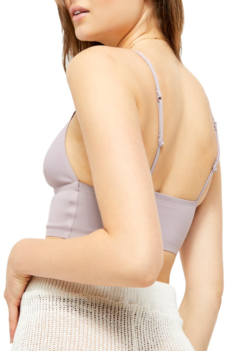 Free People Intimately FP Sage Longline Bralette, Alternate, color, Electric Orchid