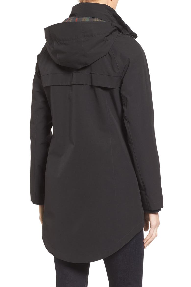 Hooded Raincoat, Alternate, color, BLACK