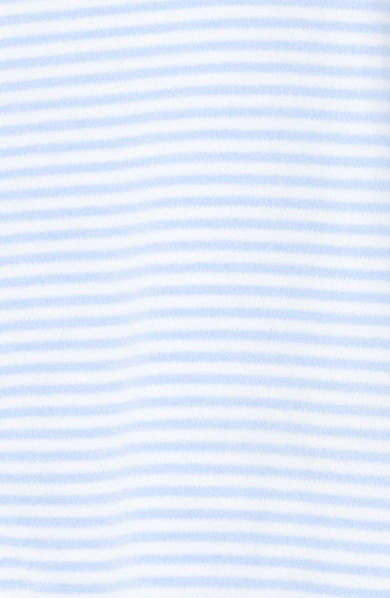 Kissy Kissy Stripe Pima Cotton Footie, Alternate, color, Light Blue