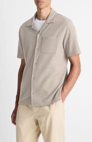 Vince Seersucker Camp Shirt