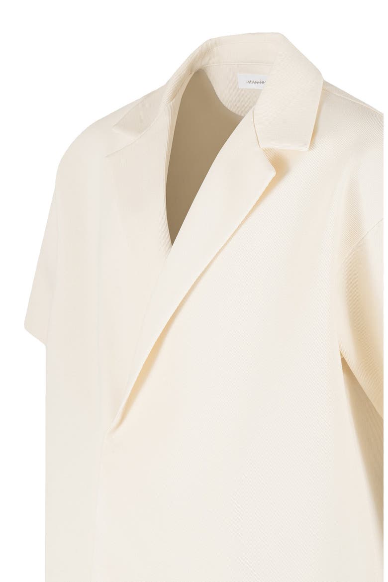 Abel Boxy Twill Double Breasted Shirt, Alternate, color, Cream