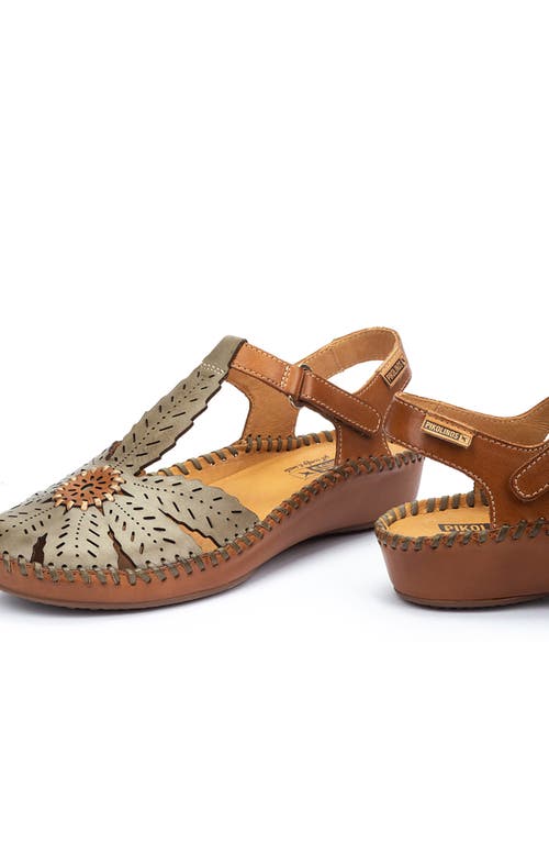 Pikolinos Vallarta T-strap Sandal In Sage