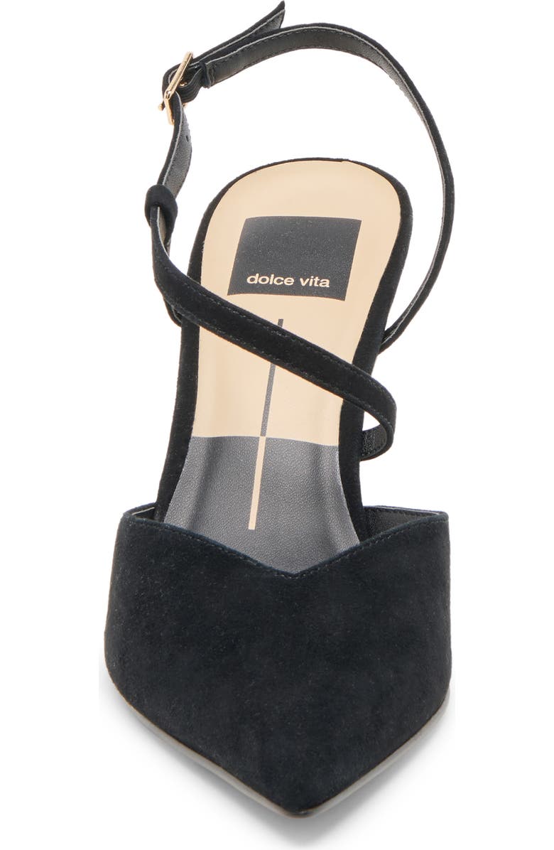 Dolce Vita Kamra Pointy Toe Slingback Pump, Alternate, color, Onyx Suede