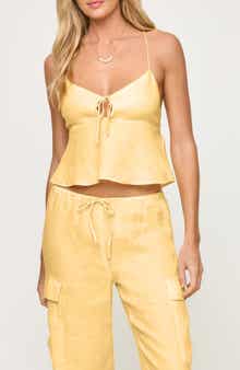 LSPACE Syros Linen Cover-Up Top