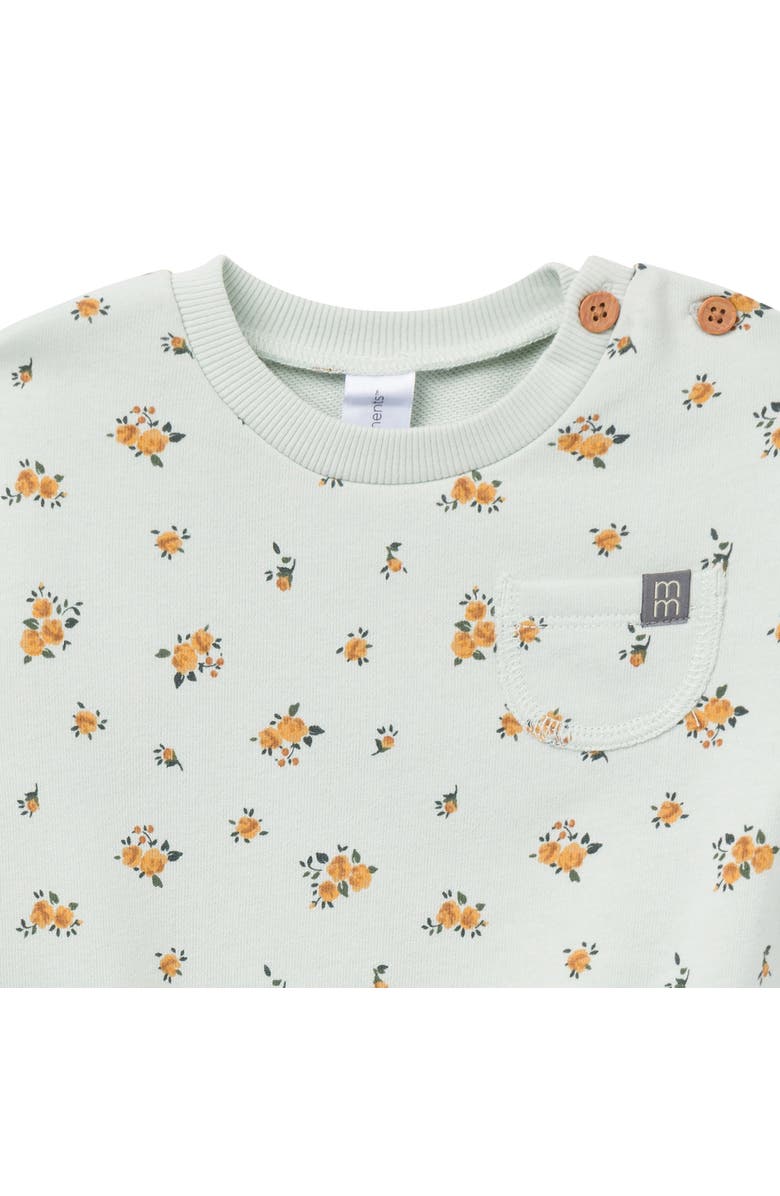 Modern Moments<sup
™</sup
 by Gerber Long Sleeve Bubble Romper with Accent Pocket, Alternate, color, Fall Roses