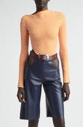 Jean Paul Gaultier Stripe Long Sleeve Bodysuit