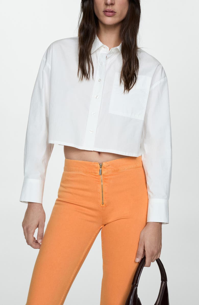 MANGO Slim Fit Capri Jeans, Alternate, color, 