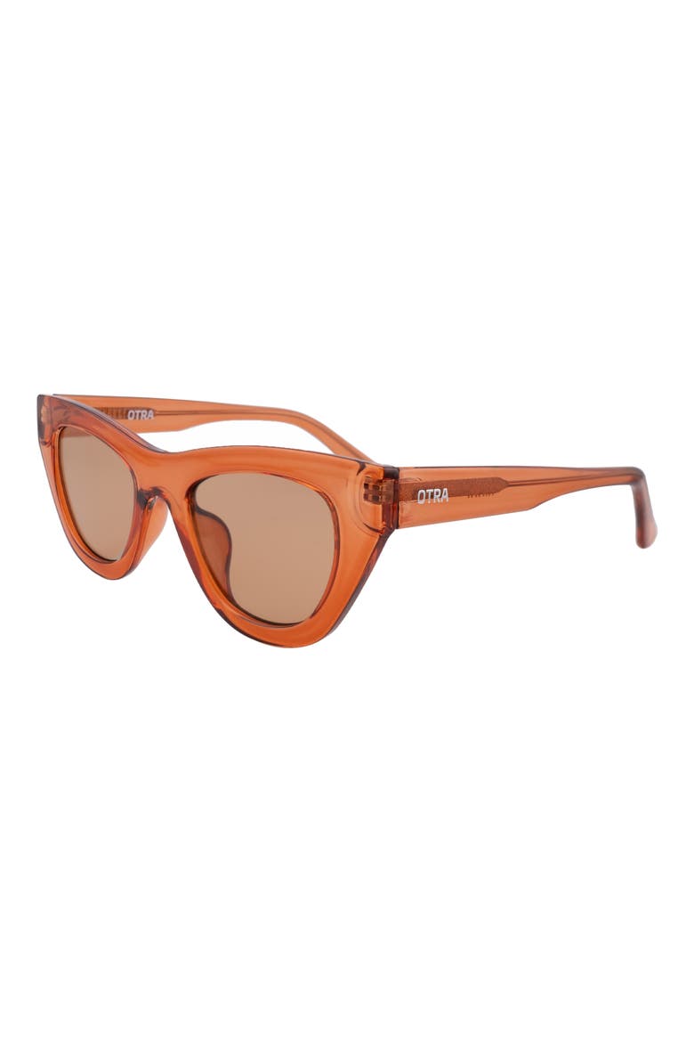 Kinni Cat Eye Sunglasses, Alternate, color, TRANS SALMON/ BROWN