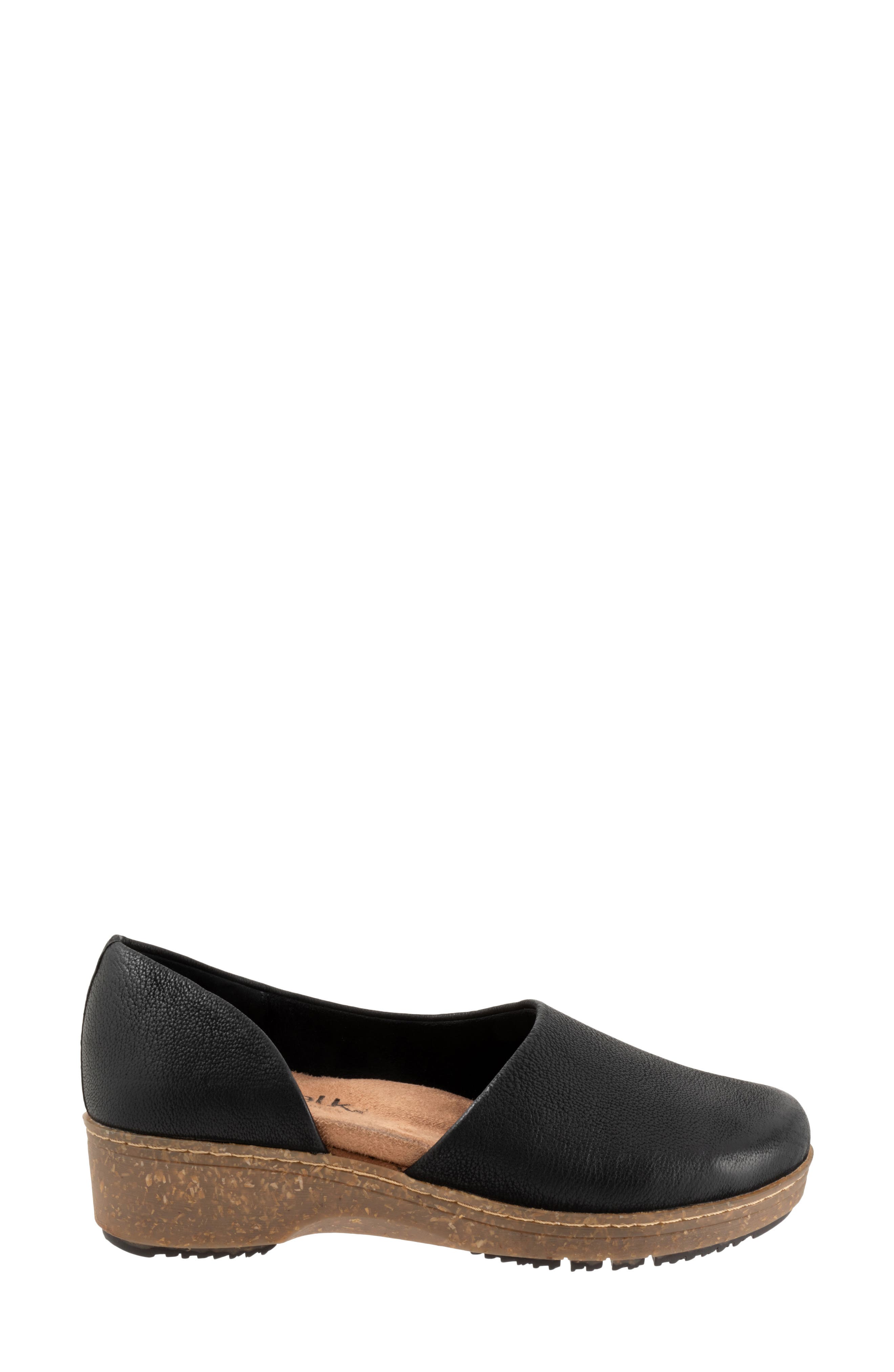 Addie Half d'Orsay Clog, Alternate, color, BLACK NUBUCK