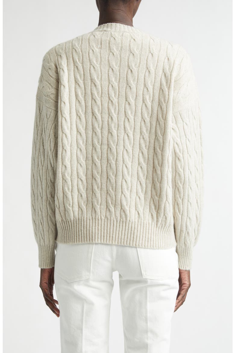 Kylesku Cable Knit Casmere Sweater, Alternate, color, WHITE SAND