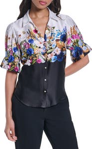 KARL LAGERFELD PARIS Floral Ombre Shirt