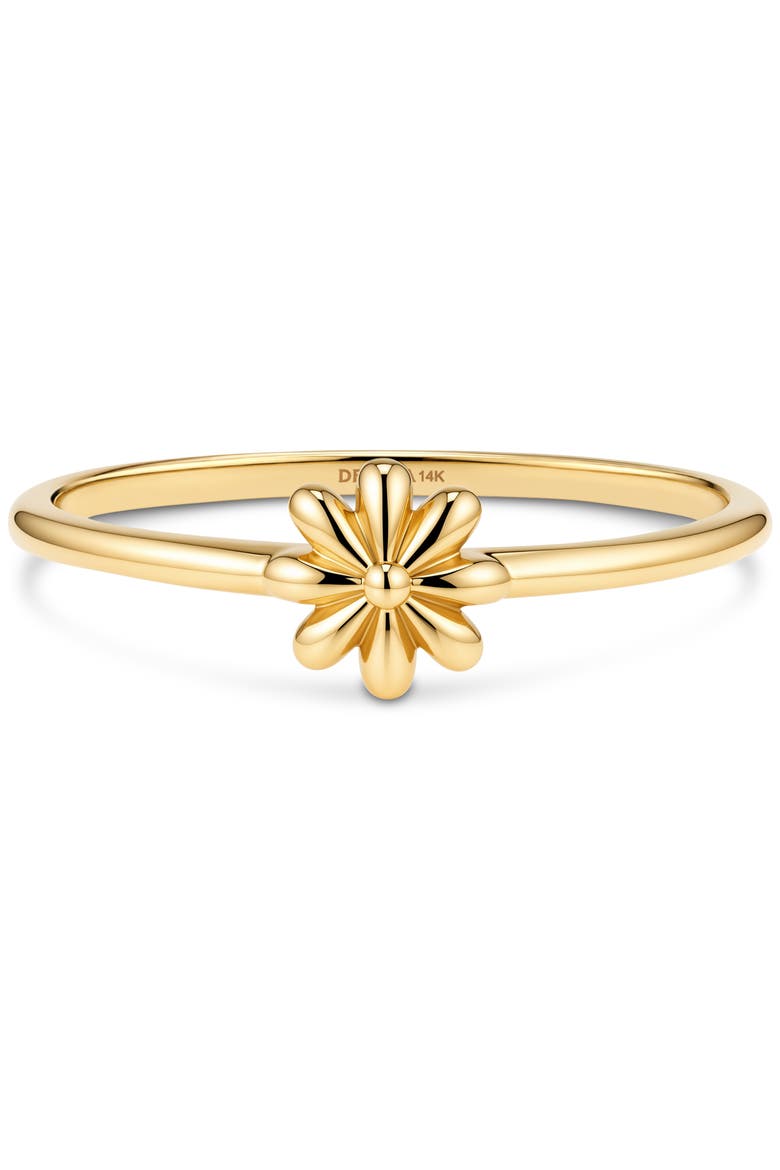 Daisy Flower Ring in 14K Gold, 6mm, Main, color, Gold