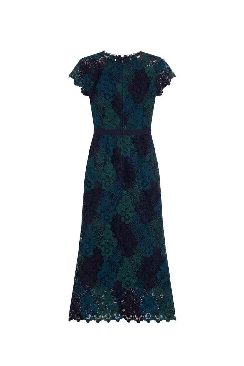 Waverly Ombre Lace Midi Dress, Alternate, color, Navy