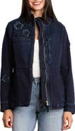 Billy T Butterfly Embroidery Cotton Blend Jacket