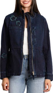 Billy T Butterfly Embroidery Cotton Blend Jacket