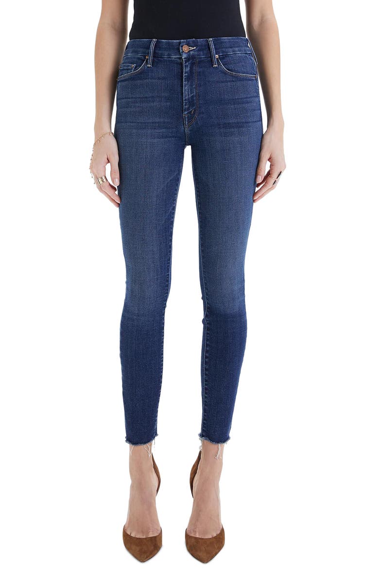 MOTHER The Looker High Waist Frayed Ankle Jeans, Main, color, 
