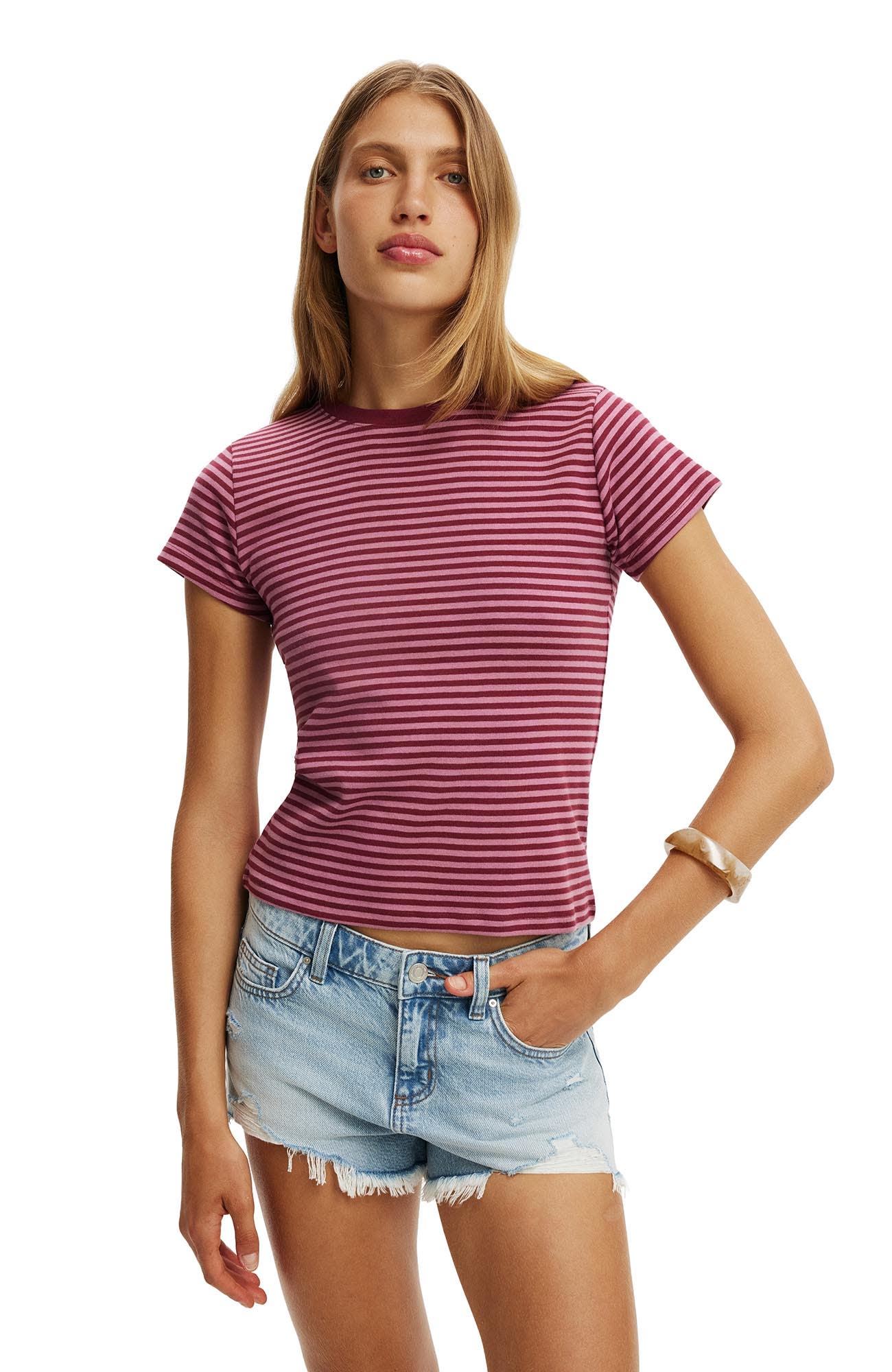 Madi Stripe Pink Berry