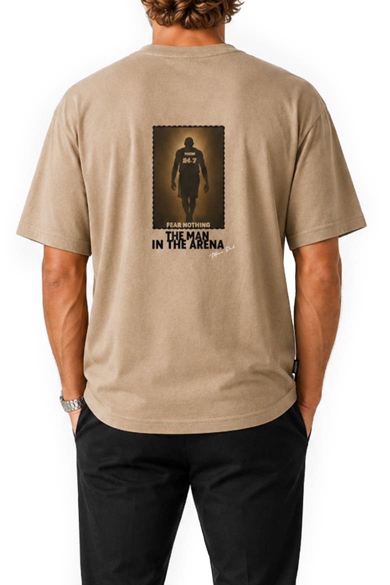 Marthyr Graphic Crewneck T-Shirt, Alternate, color, BROWN