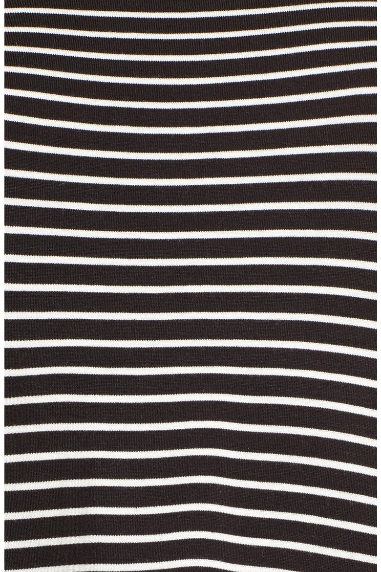 Stripe Peplum Tee, Alternate, color, BLACK TINY STRIPE