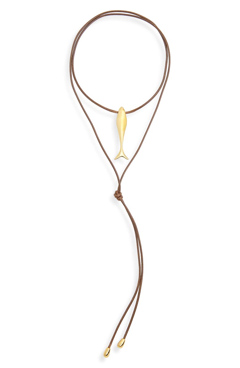 Éliou Minnow Wrap Necklace, Main, color, Gold