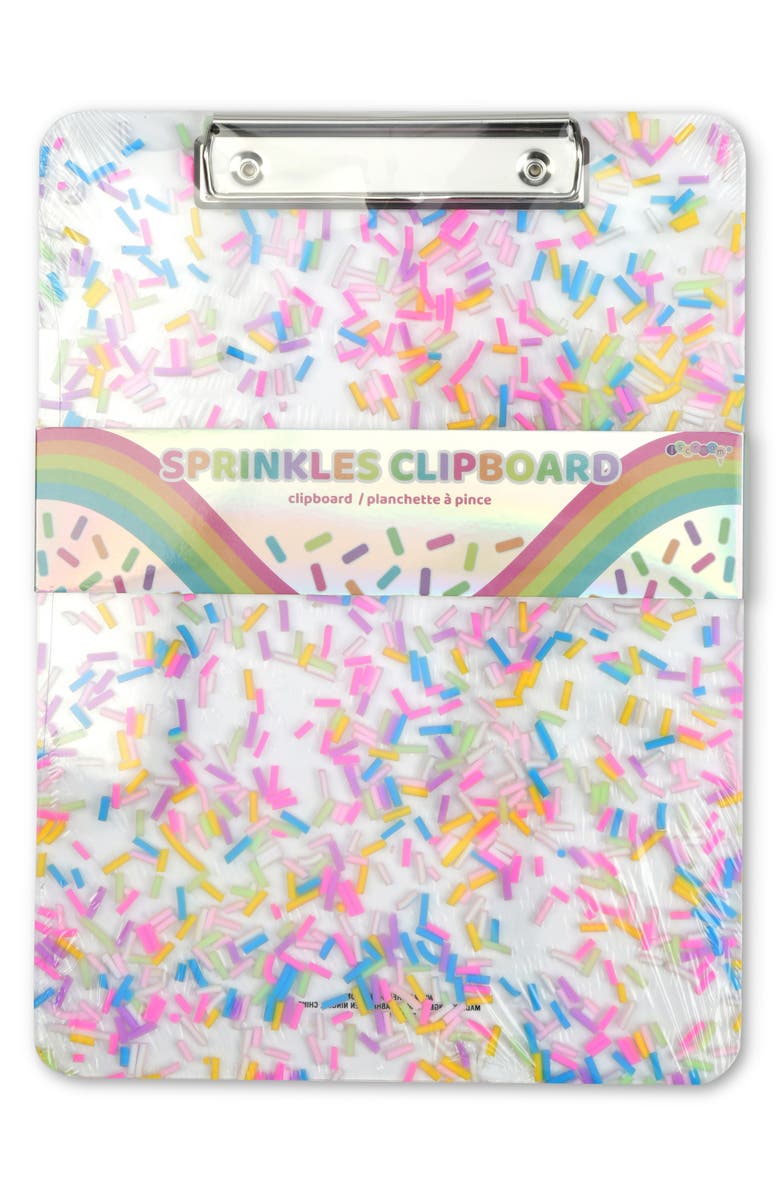 Iscream Sprinkles Clipboard, Alternate, color, White Multi
