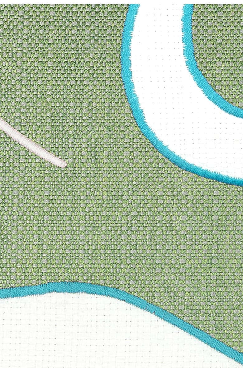 Elaine Smith Lucky Handmade macrame tassels & Applique Indoor & Outdoor Woven Accent Pillow, Alternate, color, Cactus