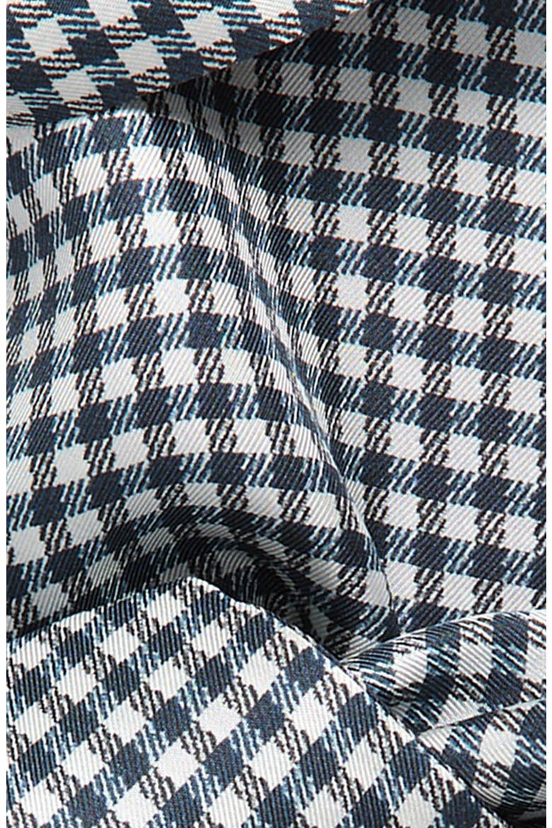 Gingham Ribbon Silk Scarf, Alternate, color, COASTAL BLUE