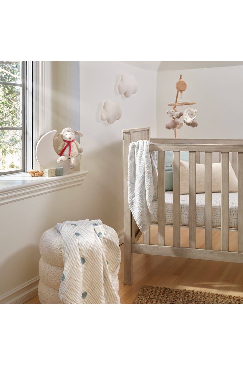 Signature 2-Pk Organic Muslin Celestial/Meadow Swaddle Blankets, Alternate, color, White