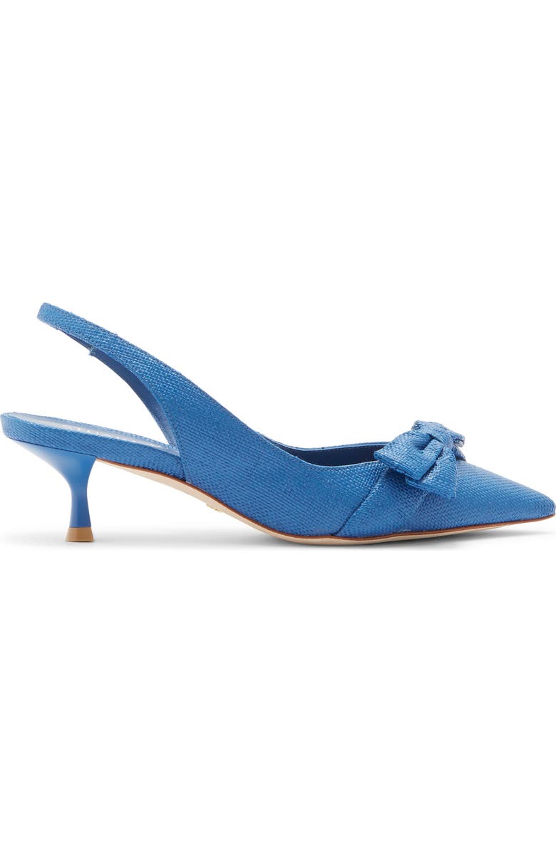 Stuart Weitzman Sofia Pointed Toe Slingback Pump, Alternate, color, Indigo