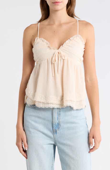 Madden Girl Double Tier Lace Trim Cami