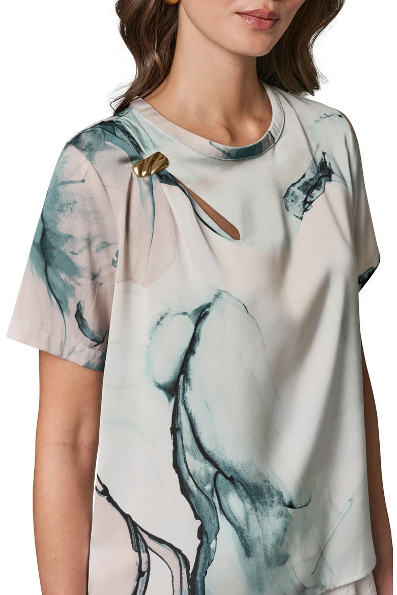 Hardware Detail Short Sleeve Top, Alternate, color, SKYLIGHT MULTI