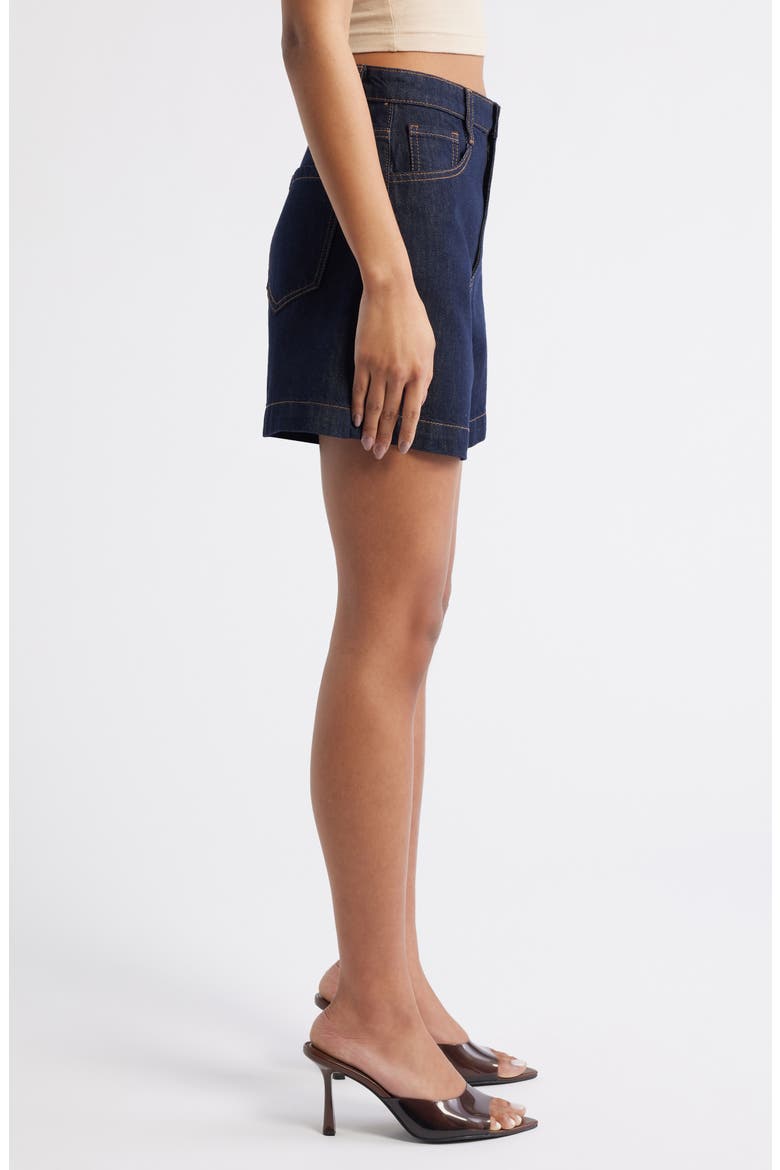 Whitaker High Waist Denim Shorts, Alternate, color, DARK DENIM