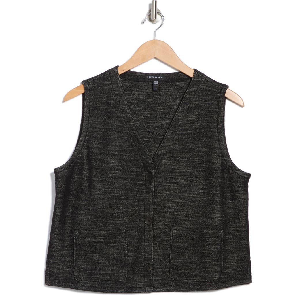 Eileen Fisher V-neck Organic Cotton Blend Vest