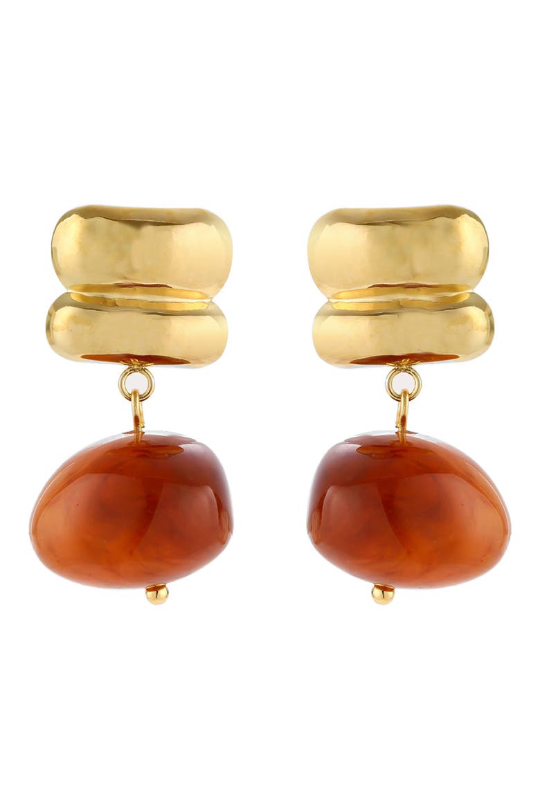 Autumn Drop Earrings, Main, color, BROWN/ GOLD